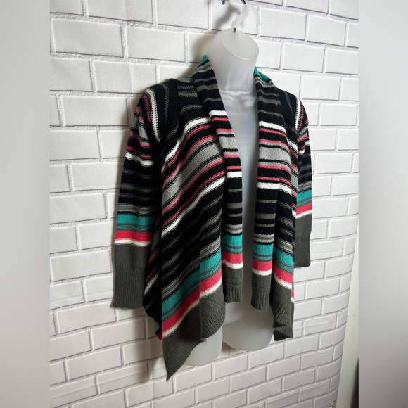 PLANET GOLD girls striped open front cardigan/size L - Picture 4 of 9